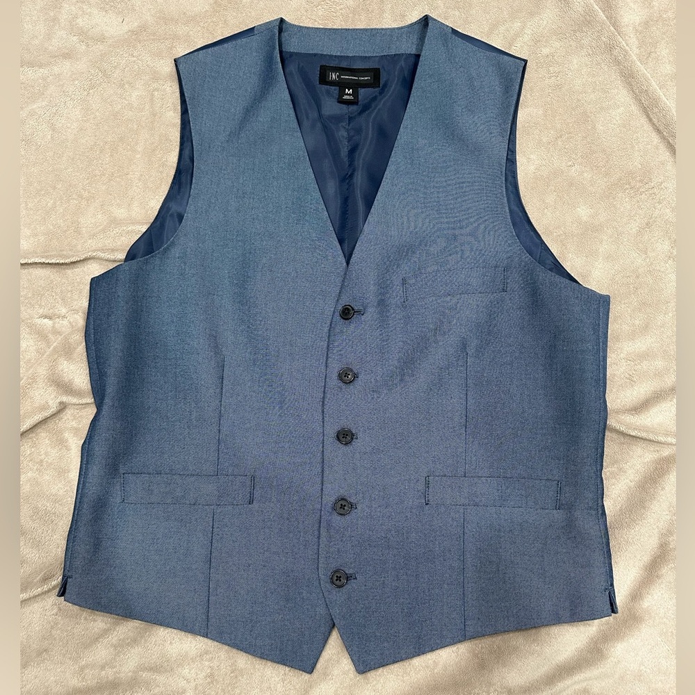 INC Men’s Size Medium Slim Fit Vest. Worn once! Medium blue color.